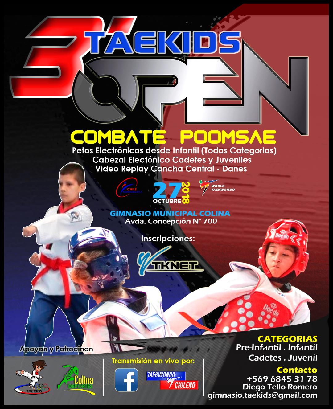 Campeonato Escolar de Taekwondo OPEN TAEKIDS COLINA  2018