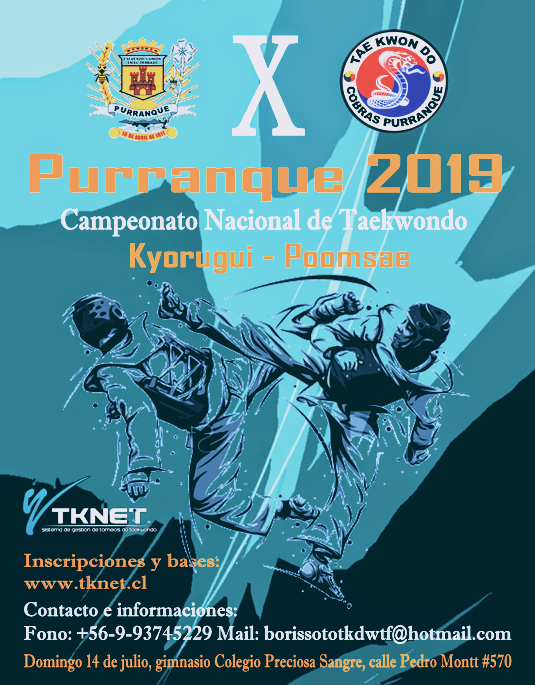 "10° Campeonato Nacional de Taekwondo Purranque 2019"