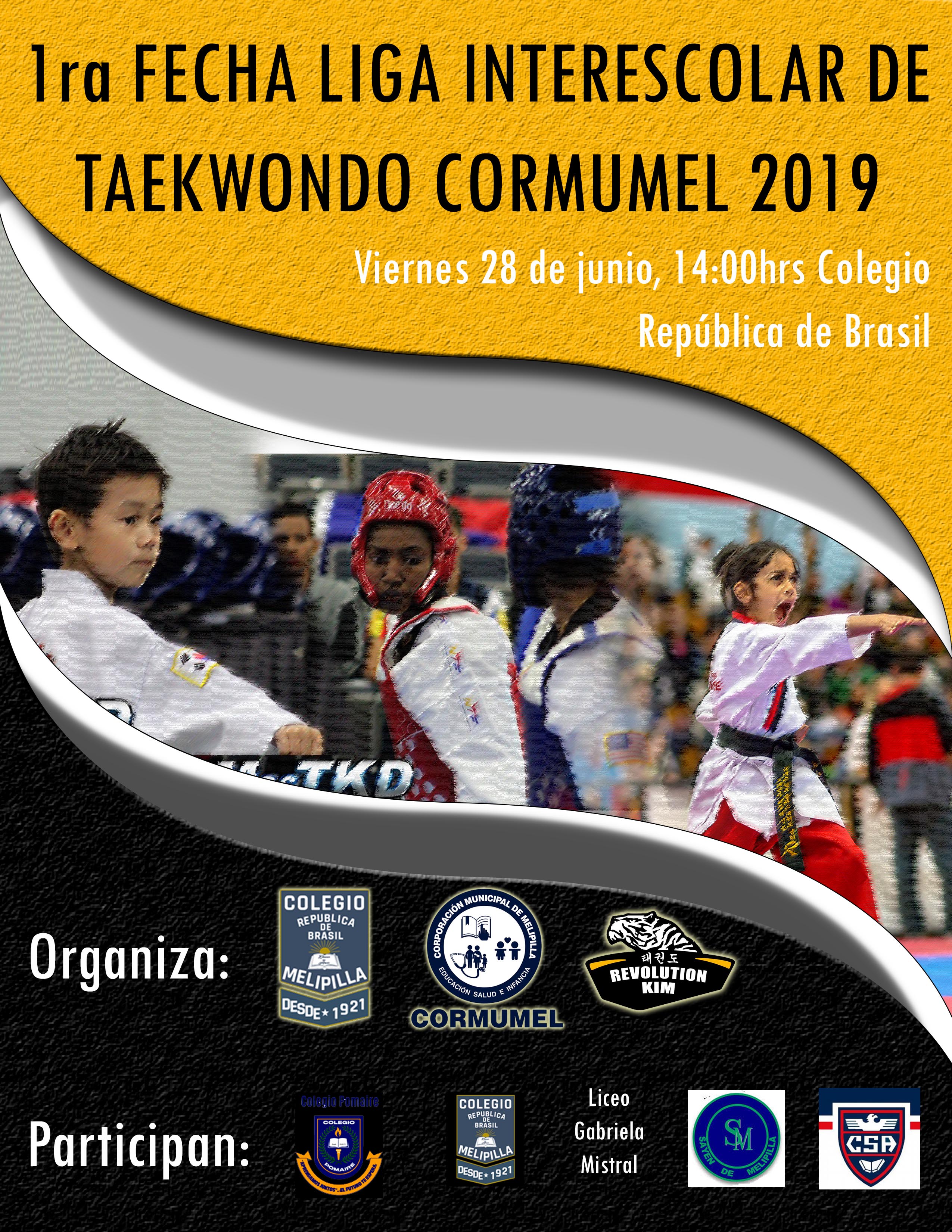 1ra Fecha Liga Interescolar de Taekwondo CORMUMEL 2019