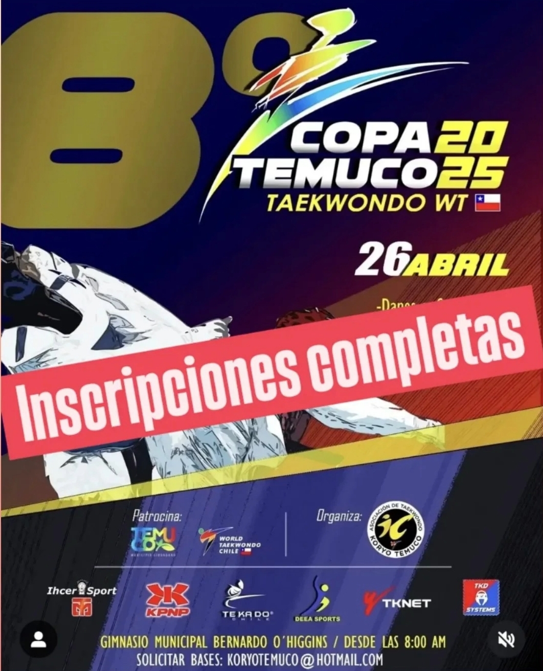 VIII CAMPEONATO TAEKWONDO COPA TEMUCO 2025