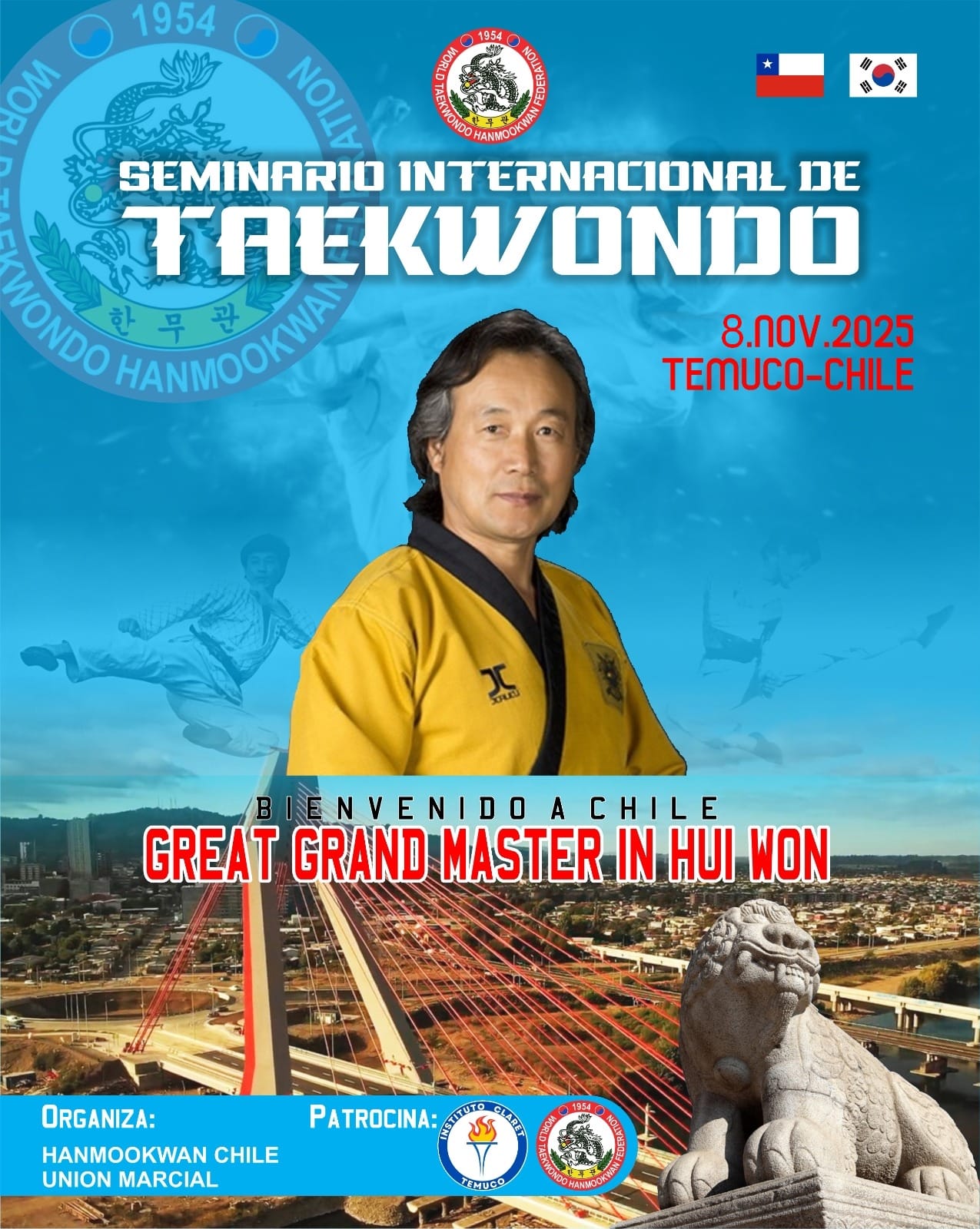 SEMINARIO INTERNACIONAL GREAT GRAND MASTER IN HUI WON 9° DAN KUKKIWON